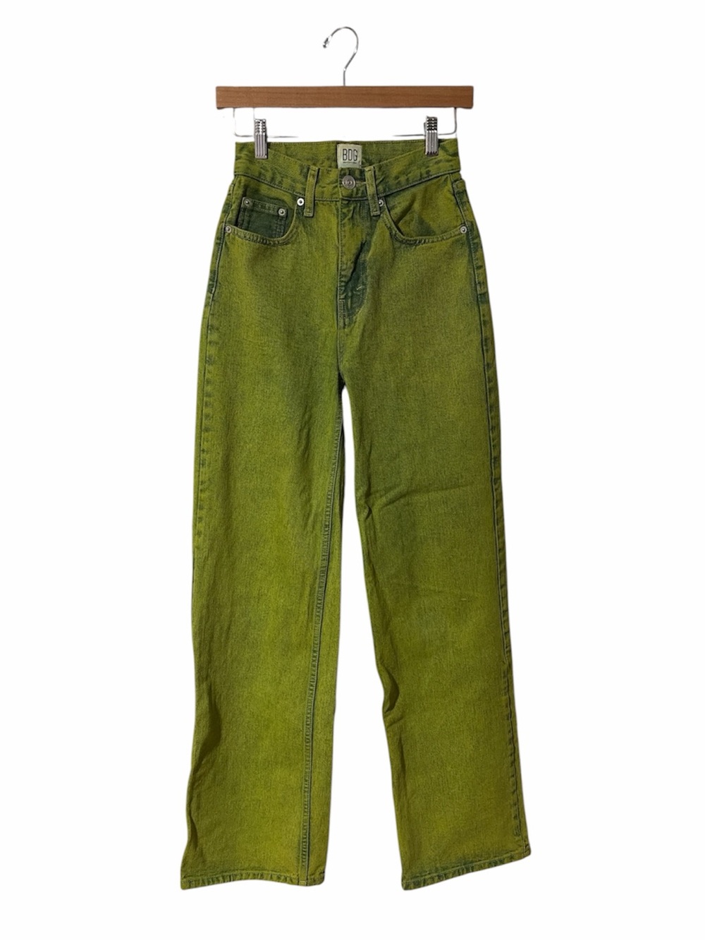 BDG High Waisted Jeans in Electric Green